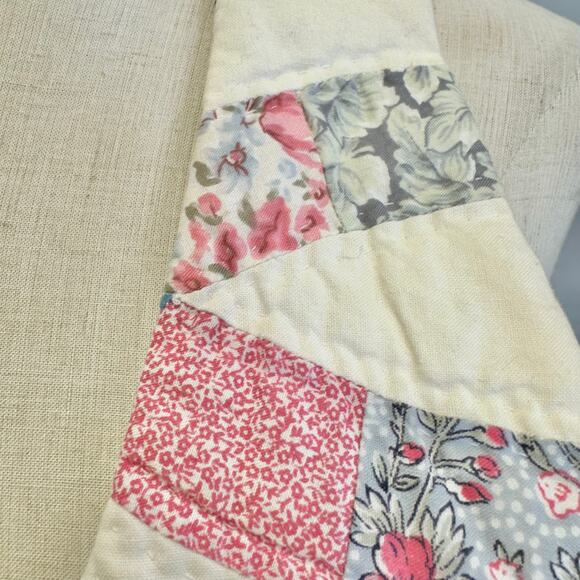 Quilted wedding ring patchwork vest handmade size medium-large grannycore cottag - Picture 11 of 16